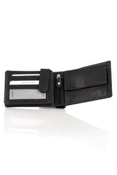 Męski Portfel Skórzany Czarny Mustang Denimo Wallet